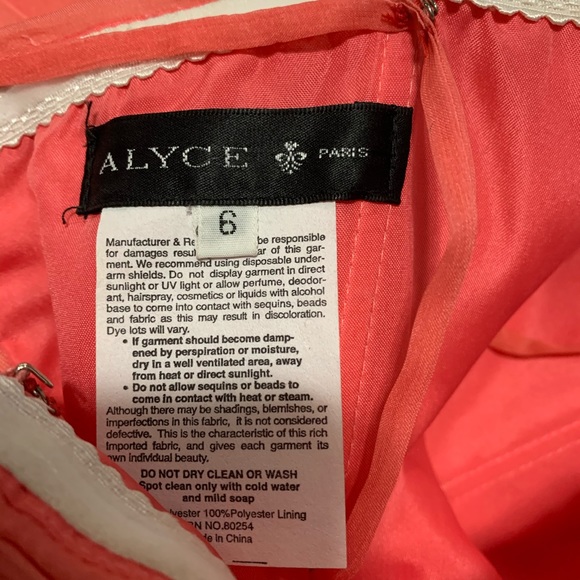 Coral Floor Length Prom Dress - Picture 4 of 4